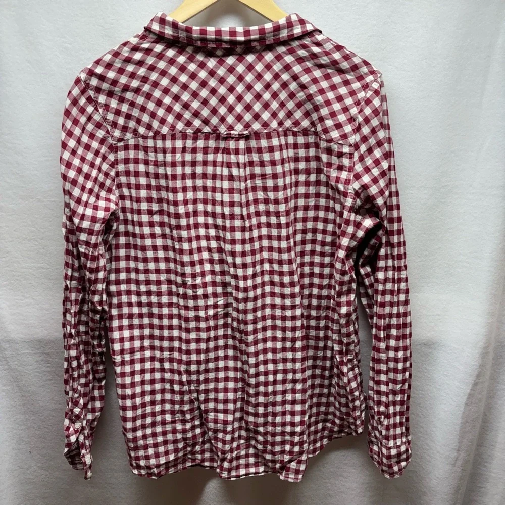 J.Crew Mens Lightweight Shirt Button‎ Down Long Sleeve Gingham Checkered sz  16T